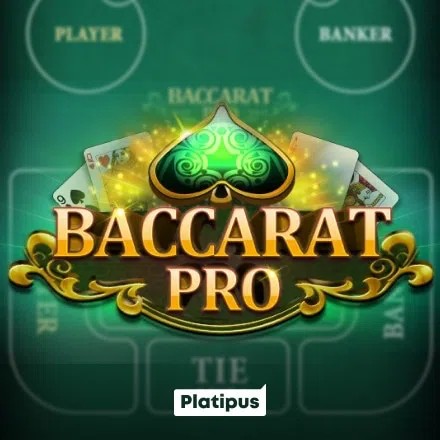 Baccarat PRO online game logo by Platipus on 1redbetcasino.bet