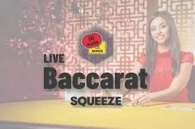 Live Dealer logo of Baccarat Squeeze from Evolution at 1Redbet