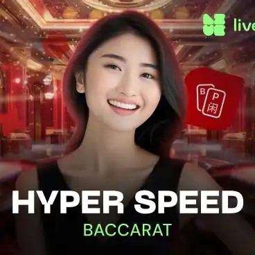 Hyper Speed Baccarat logo by Evolution 1Redbet