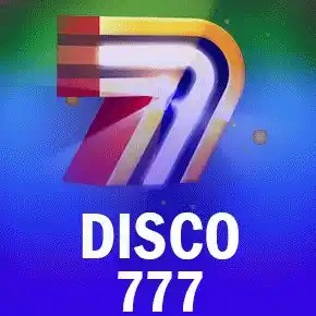 Disco 777 slot logo by OneXTwo Gaming at 1Redbet