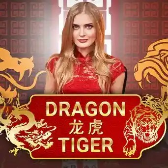 Dragon Tiger slot logo by Evolution at 1Redbet