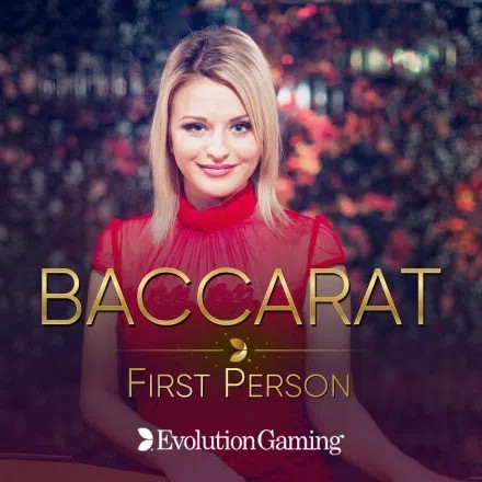 First Person Baccarat by Evolution, showcased at 1redbetcasino.bet – game logo