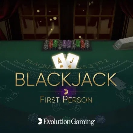 First Person Blackjack game by Evolution – logo hosted on 1Redbet
