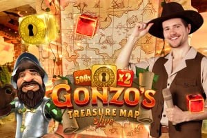 Gonzo's Treasure Map logo by Evolution at 1Redbet