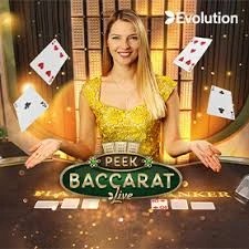 Peek Baccarat by Evolution, showcased at 1redbetcasino.bet – game logo