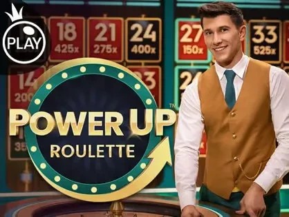 Power UP Roulette slot logo by Pragmatic Play at 1Redbet