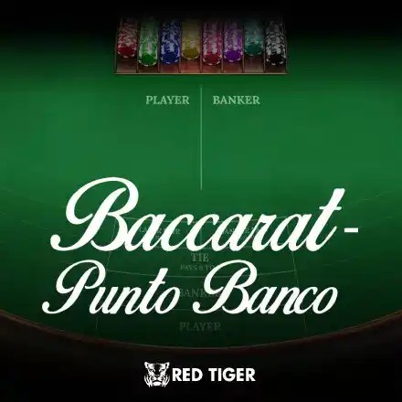 Official Table Games logo: Punto Banco by Red Tiger Gaming at 1Redbet
